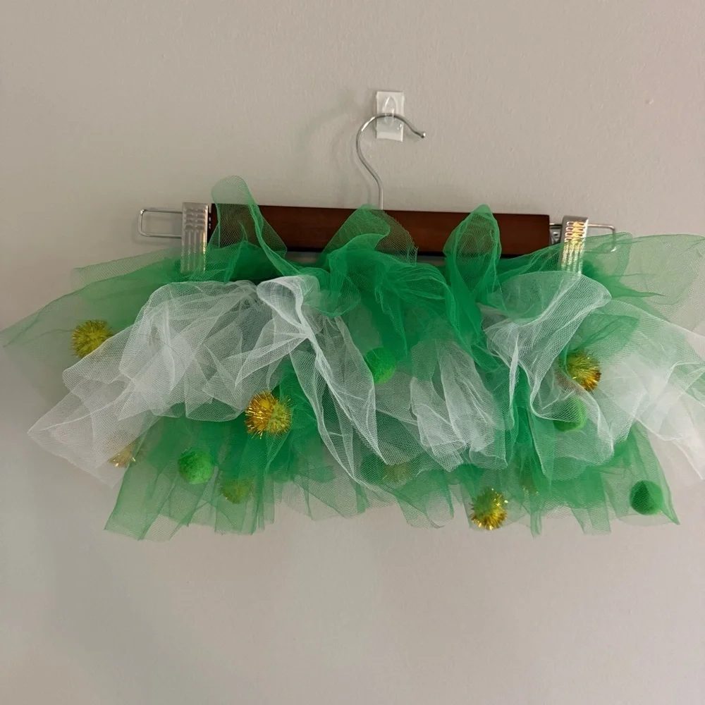 Claire's Green Tulle Skirt with Yellow Details
